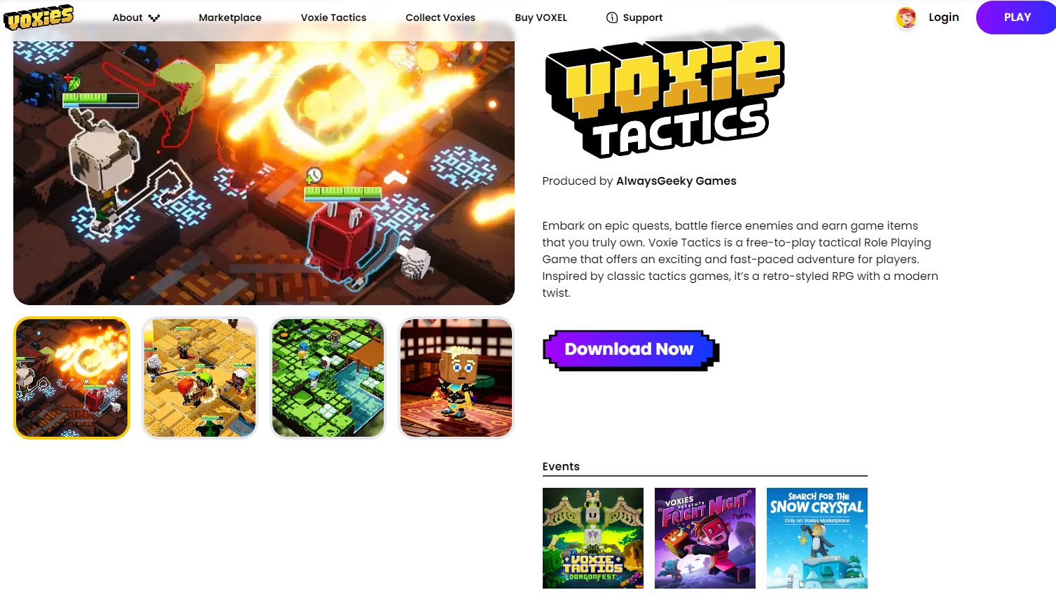 P2E hra Voxie Tactics byla spuštěna na enginu Unity