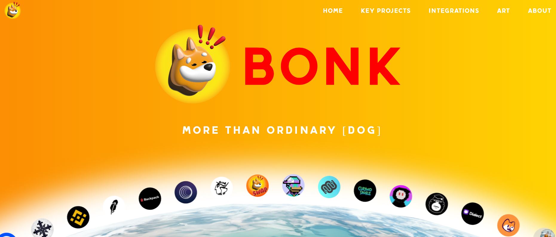 BONK homepage